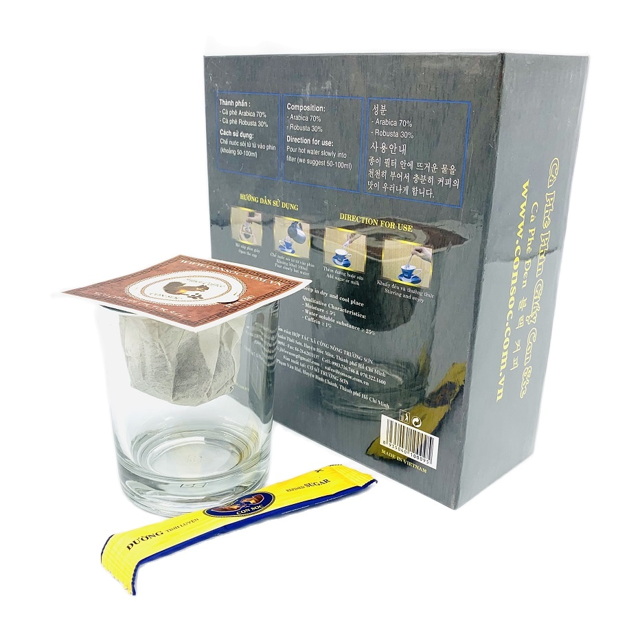 Cà phê Con Sóc Phin Lọc Đen Đôi( Hộp 20 Gói)