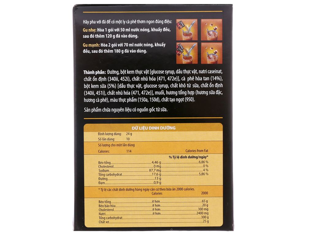 Cà phê sữa đá MacCoffee Café Phố hộp 240g