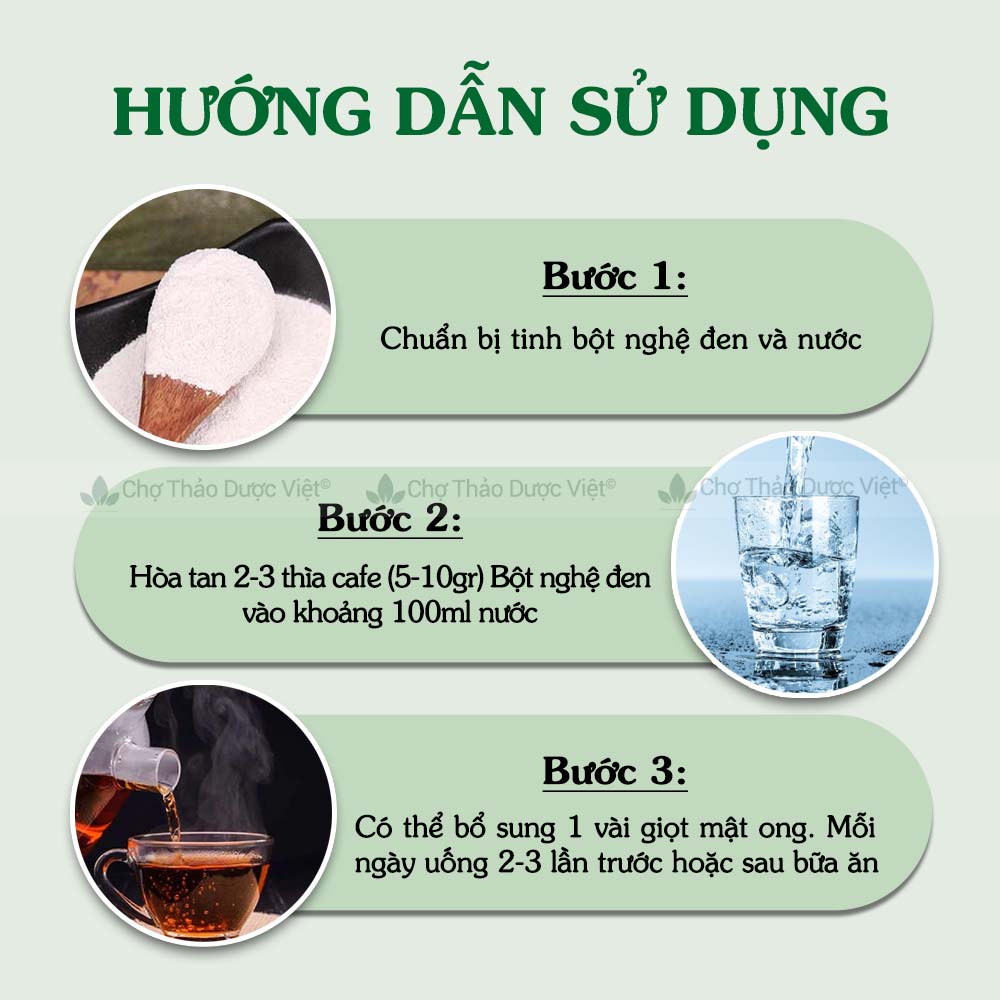 1Kg Tinh Bột Nghệ Đen Nguyên Chất Nhà Làm
