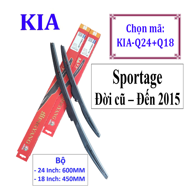 Bộ 2 thanh gạt nước mưa ô tô đa năng Nano cao cấp dành cho hãng xe Kia: Morning-K3-Cerato-Forte-Carens-Rio-Sorento-Sedona-Soul-Sportage-Hatchback-Optima​​​​​​​