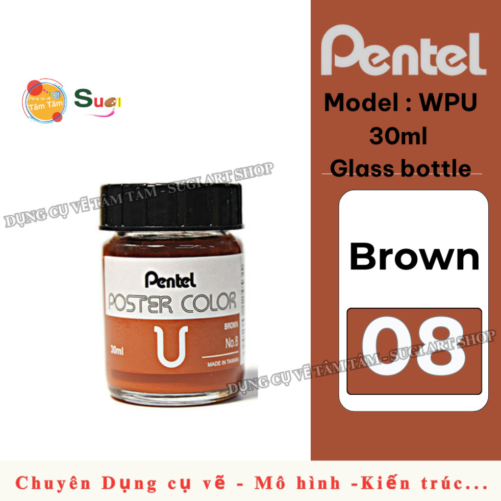 Màu Poster Pentel hủ lẻ 30ml  , màu Pentel Trang Trí Màu, Màu Vẽ Poster Luyện Trang Trí Màu