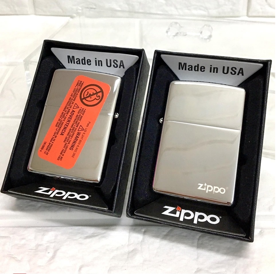 Bật lửa zippo mỹ fullbox - trơn bóng #màu bạc.