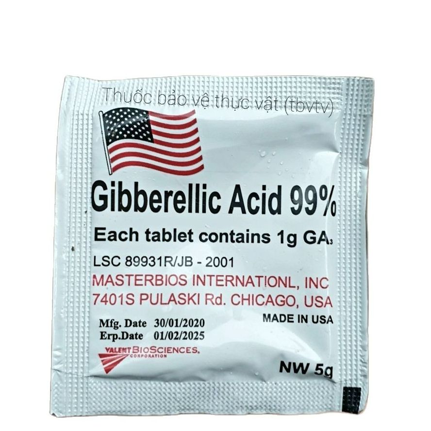 (Combo 10 viên)💎 Phân bón GA3 Mỹ Gibberellic Acid 99% (Viên 5g)🌱 Giúp vọt cây, tăng khả sinh trưởng, hạn chế bệnh hại.