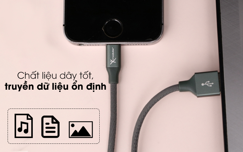 [HCM]Cáp Sạc iPhone Xmobile Chính Hãng Xanh Rêu