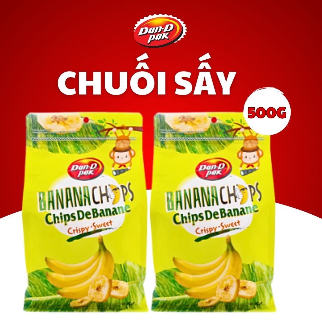 [Chính hãng] Chuối sấy giòn 170g, 500g Dan D Pak