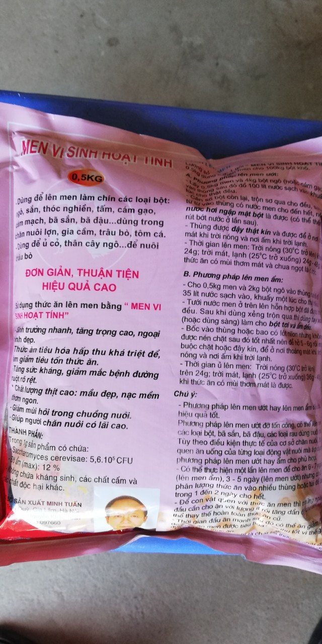 12 gói Men ủ vi sinh hoạt tính( 500g/ 1 gói)