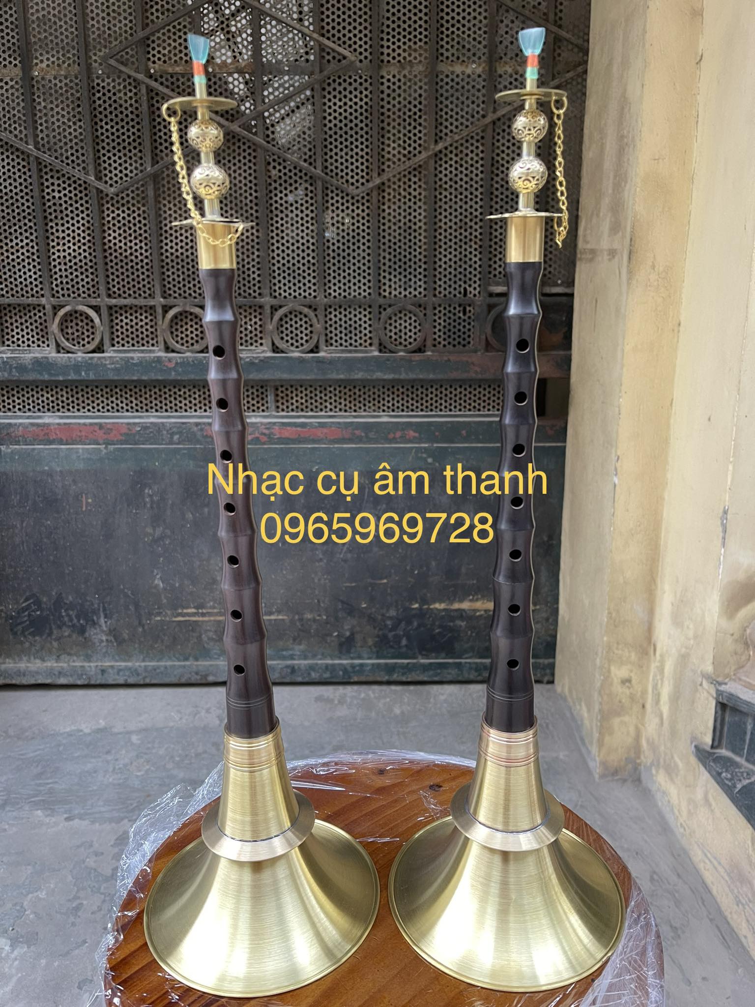 Bộ kèn đám hiếu đám ma gỗ mun âm chuẩn