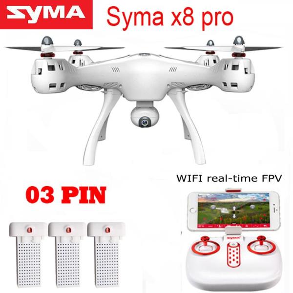 [Bộ 03 Pin] Flycam SYMA X8PRO Hiện Đại, Tích Hợp GPS, Camera 720P FPV Chỉnh Góc 90 Độ, Truyền Hình Ảnh Trực Tiếp Về Điện Thoại