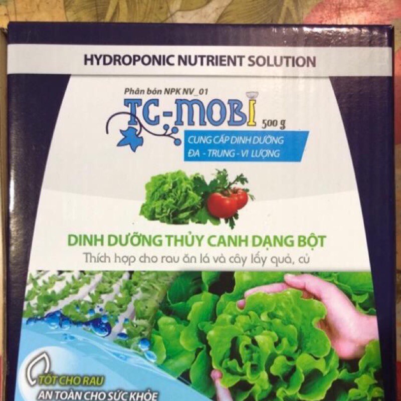 Dinh dưỡng thuỷ canh dạng bột tc-mobi- hộp 500gam