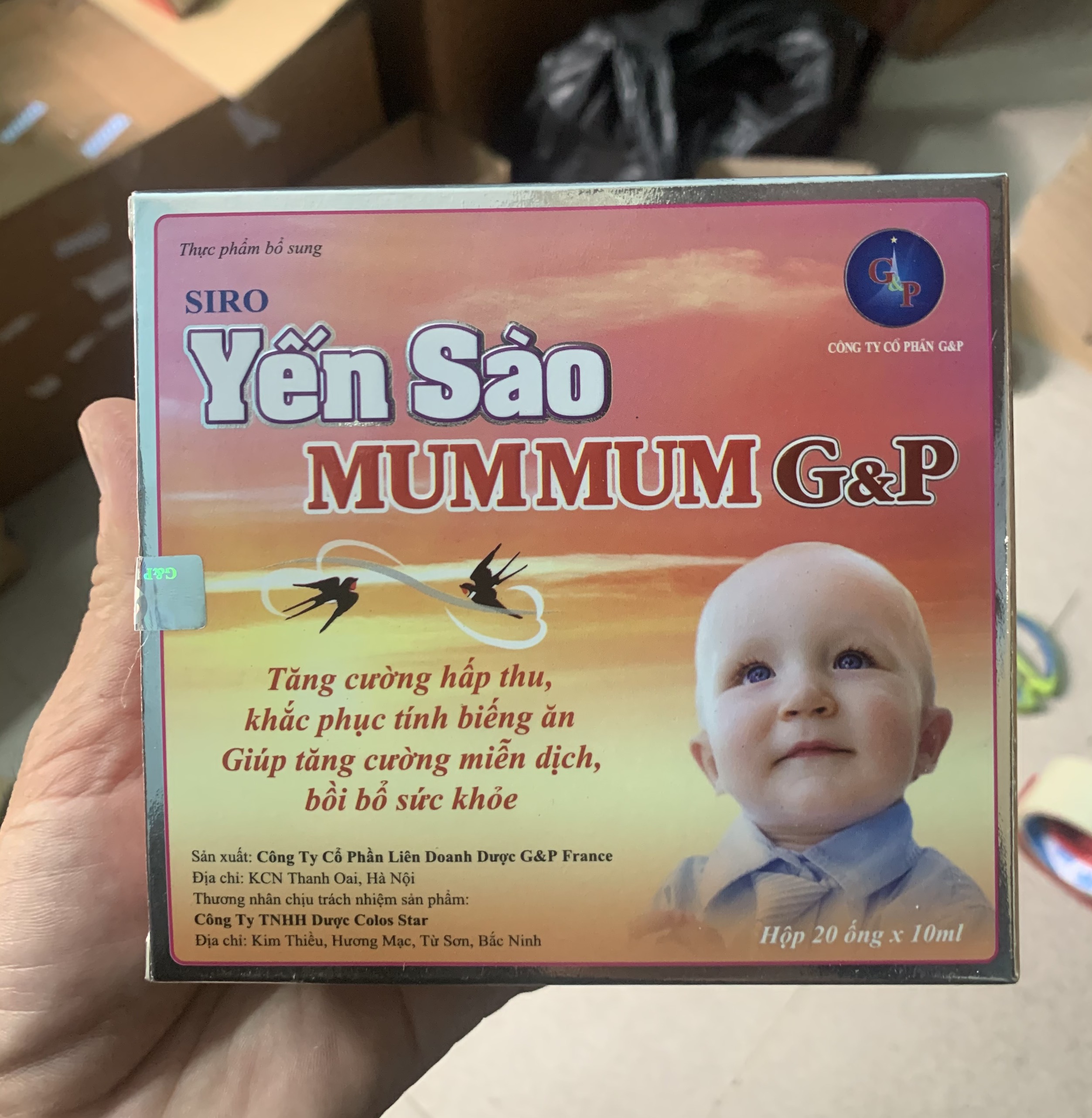 Yến Sào Ăn Ngủ Ngon G&P bổ sung vitamin khoáng chất khắc phục biếng ăn 20 ống