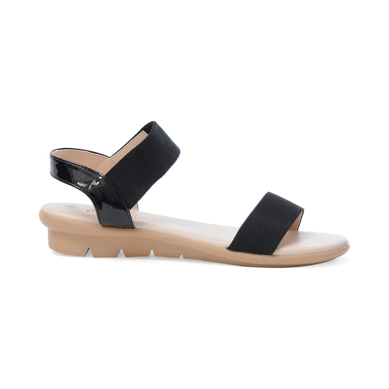 Giày Sandal Nữ cao cấp  DTW005188DEN và KEM