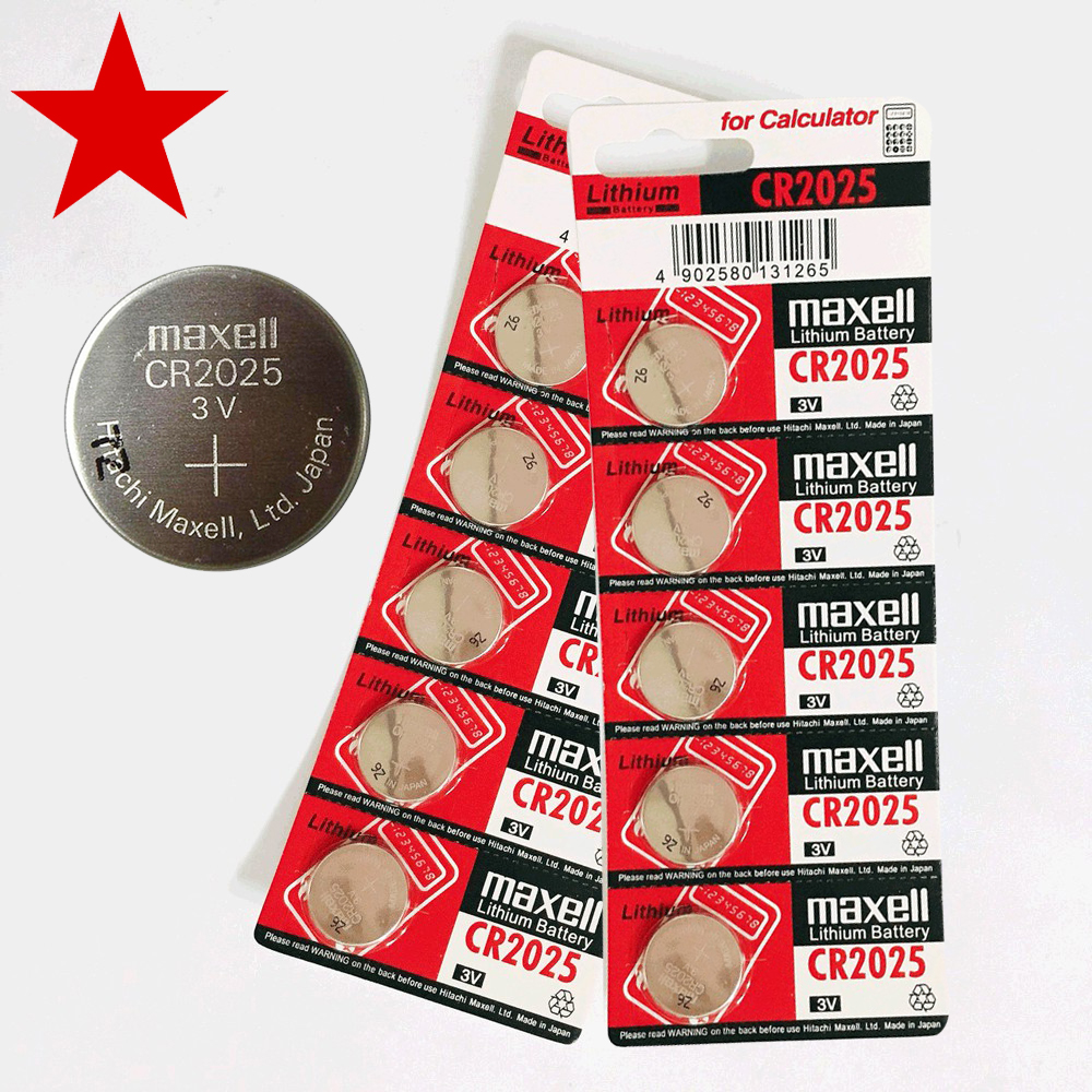 Combo 10 viên pin Cr2025, pin Cmos Maxell lithium 3V