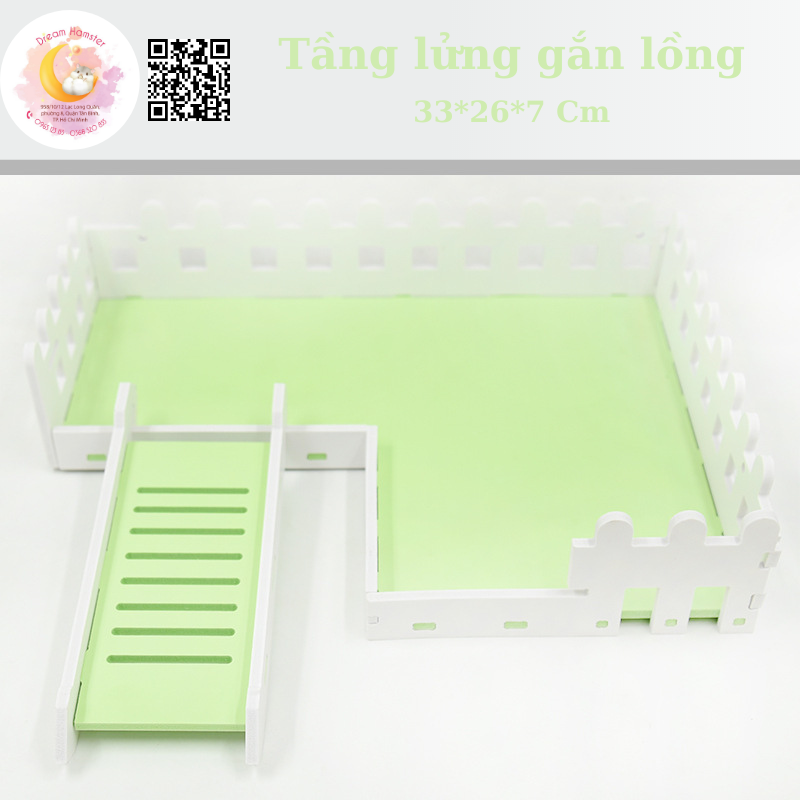 Tầng lửng đại gắn lồng (33x26x7) cho hamster