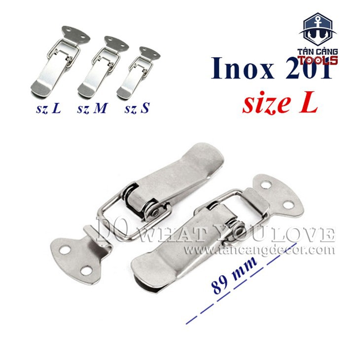 1 Khóa Gài Inox 201 Loại Trơn Size L 89mm