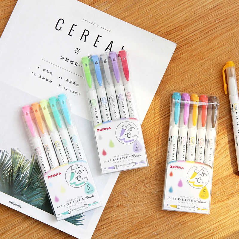 BỘ 5 BÚT ZEBRA MILDLINER BRUSH