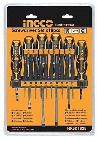 Bộ tuốc nơ vít (tô vít) 18 chi tiết INGCO HKSD1828