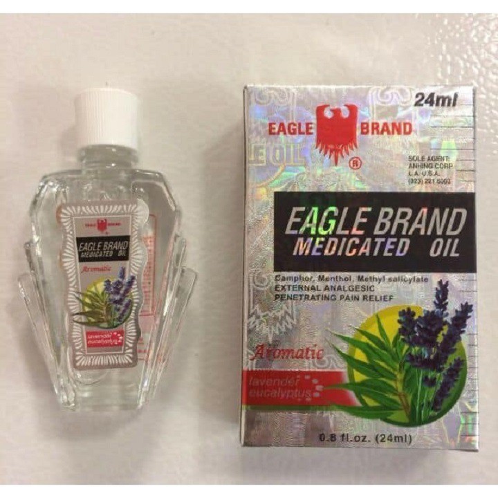 ComBo 2 Chai Dầu gió Trắng Eagle Brand Lavender Aromatic 24ml