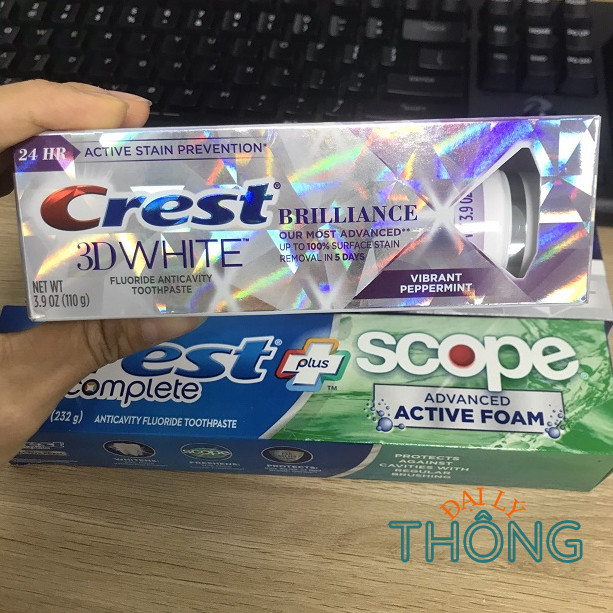 Toothpaste white teeth crest complete plus scope 3D White ultra brilliance