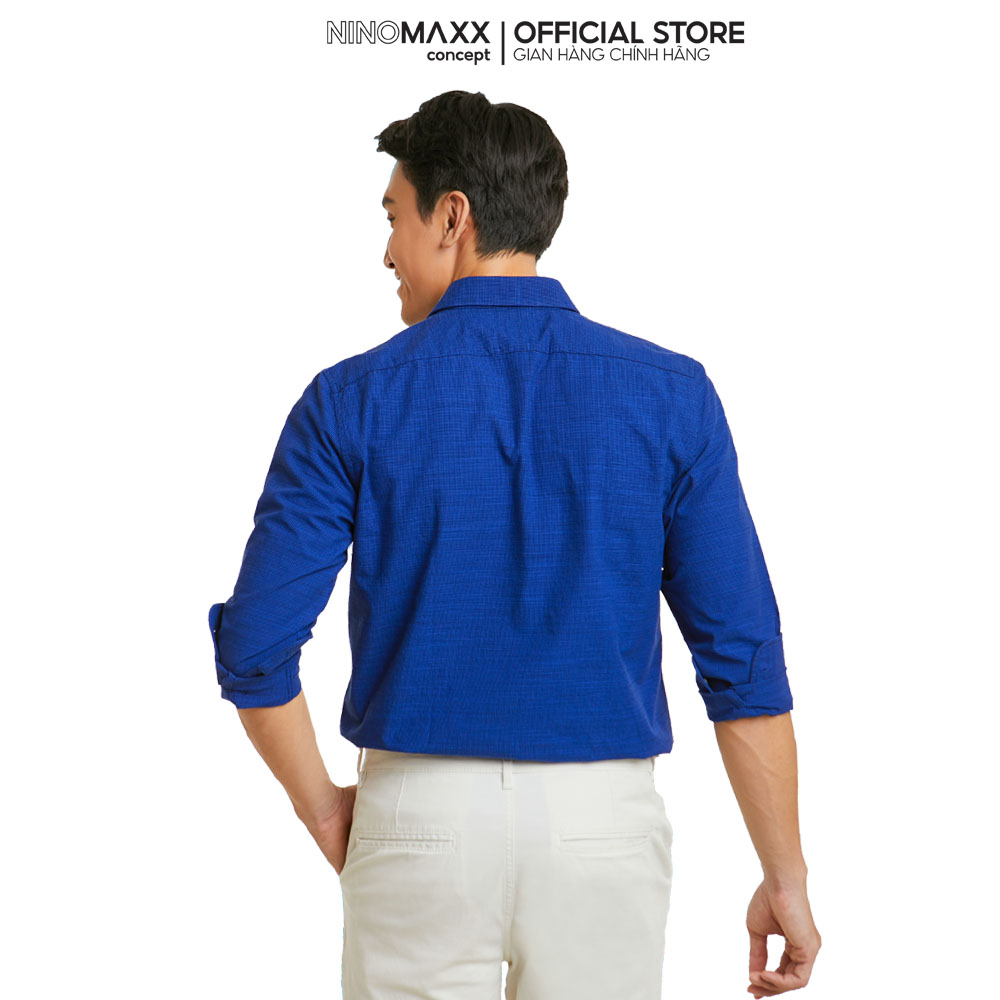 NINOMAXX Áo sơ mi Basic Nam tay dài chất liệu 100% cotton 2011094