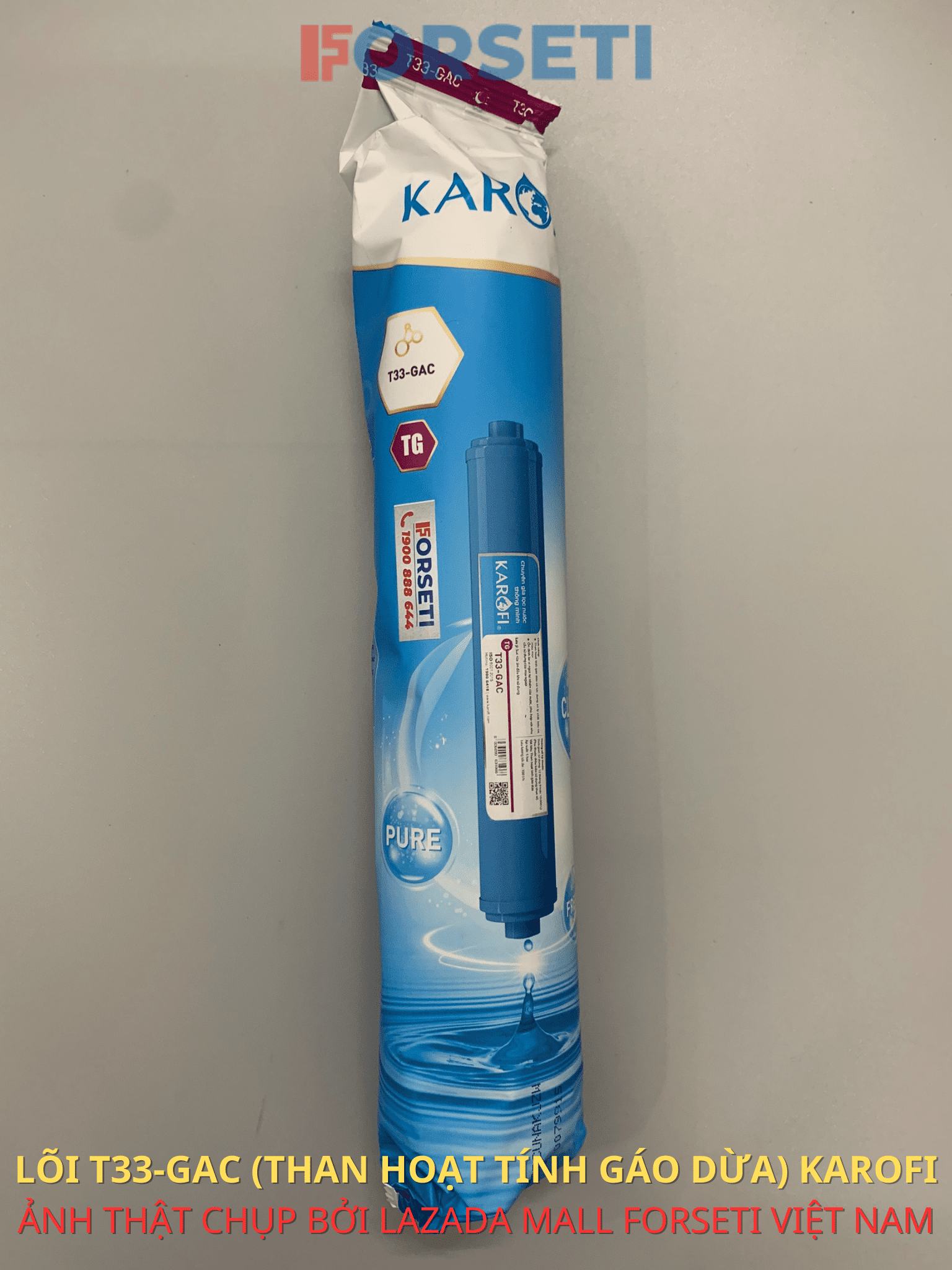 Combo 5 Lõi Lọc Chức Năng 56789 KAROFI (T33 Min Far Orp Nano) (Tặng 1 Cút T Nối Nhanh Và 1 Mét Dây 6mm)