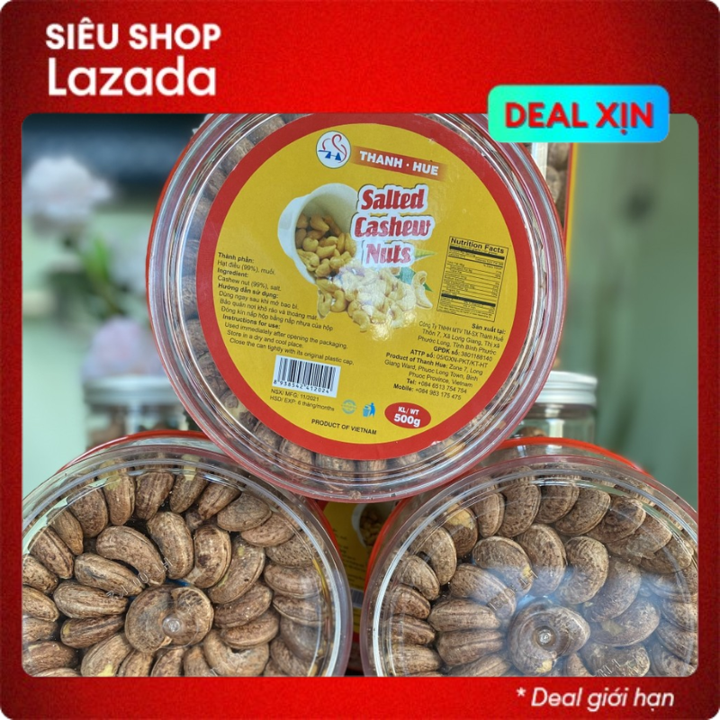 Hạt Điều Rang Xếp Hoa Hộp 500gram