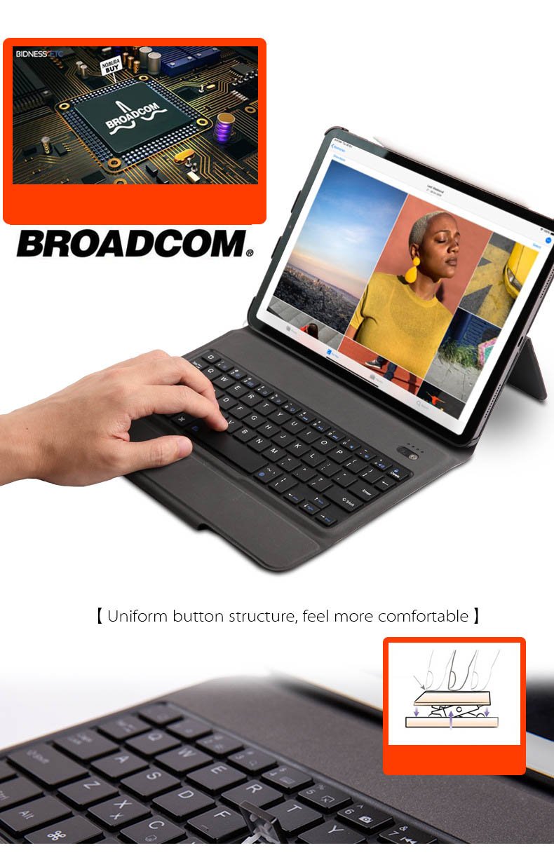 Bao da kèm bàn phím Bluetooth cho iPad Mini4/ iPad Mini 5 Đen ATUROS