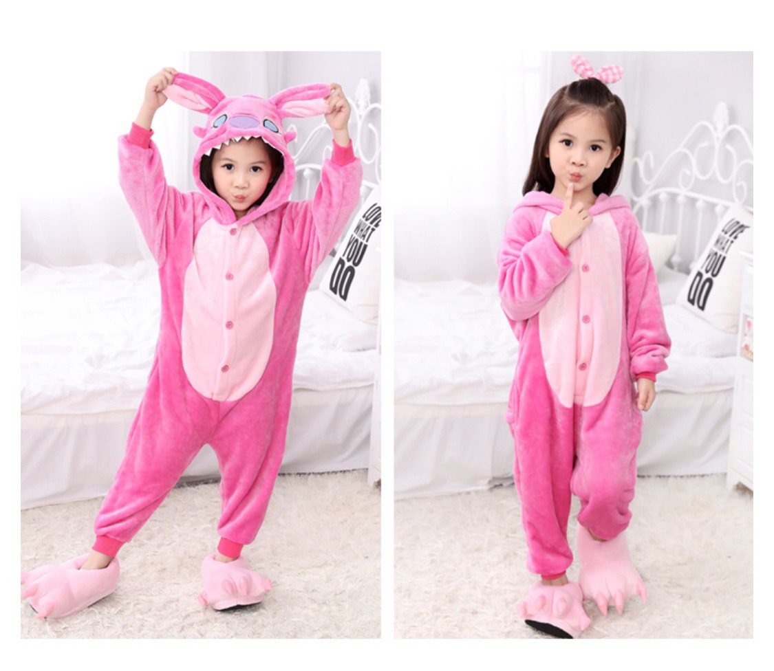 Bộ Đồ Thú Stitch Hồng Đủ Size
