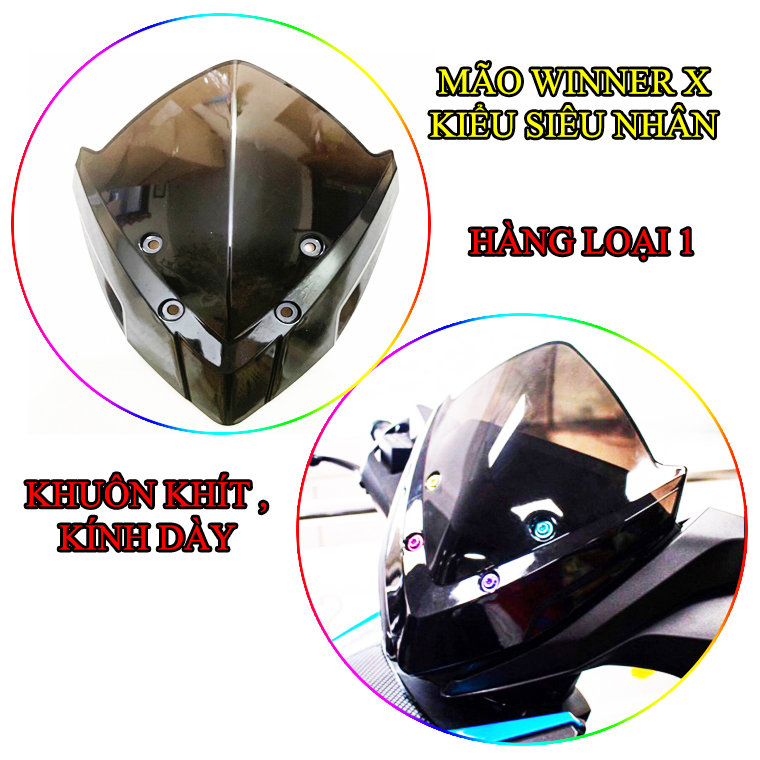KÍNH CHẮN GIÓ TRANG TRÍ XE WINNER X  (KIỂU V3)