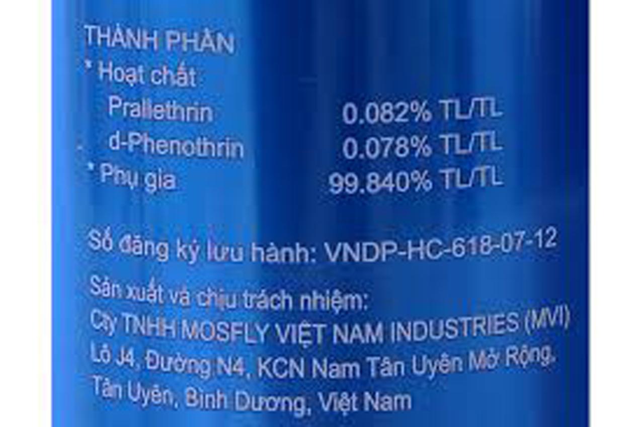Bình xịt muỗi MOSFLY  hương Cam chanh