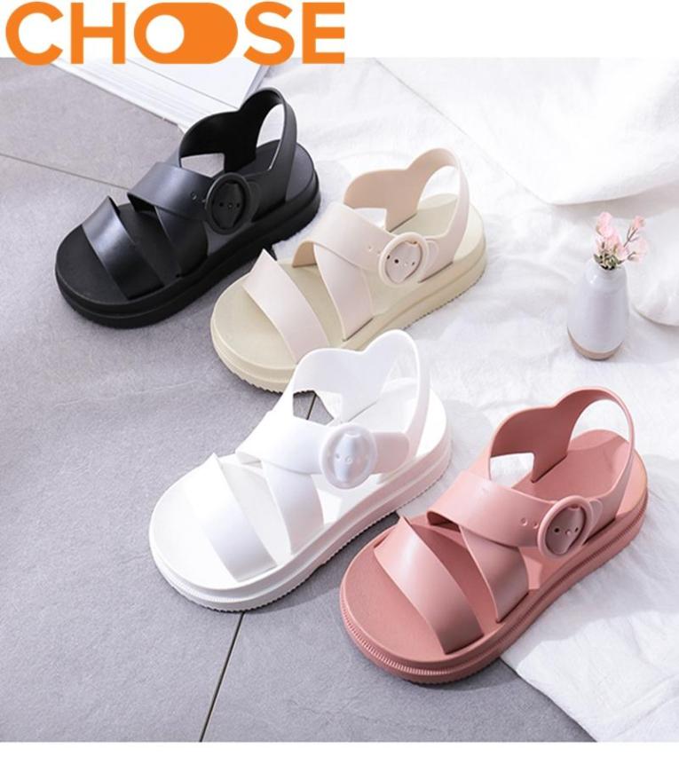 Giày Sandal Giày Nữ Quai Ngang Nữ Giày Quai Hậu Đế Bằng Nữ Phong Cách Nữ Sinh Ngọt Ngào 1801 giá rẻ