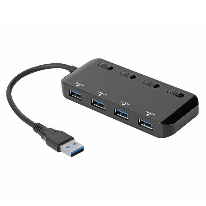 Bộ chia 4 cổng USB 3.0 Ultra Slim (Đen) tốc độ nhanh