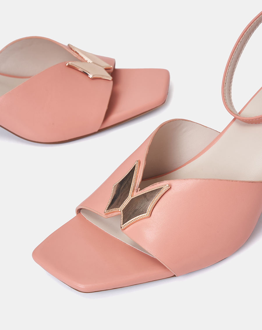 Giày Sandal Nữ 7cm thời Trang JUNO Phối Khoá Trang Trí SD07097