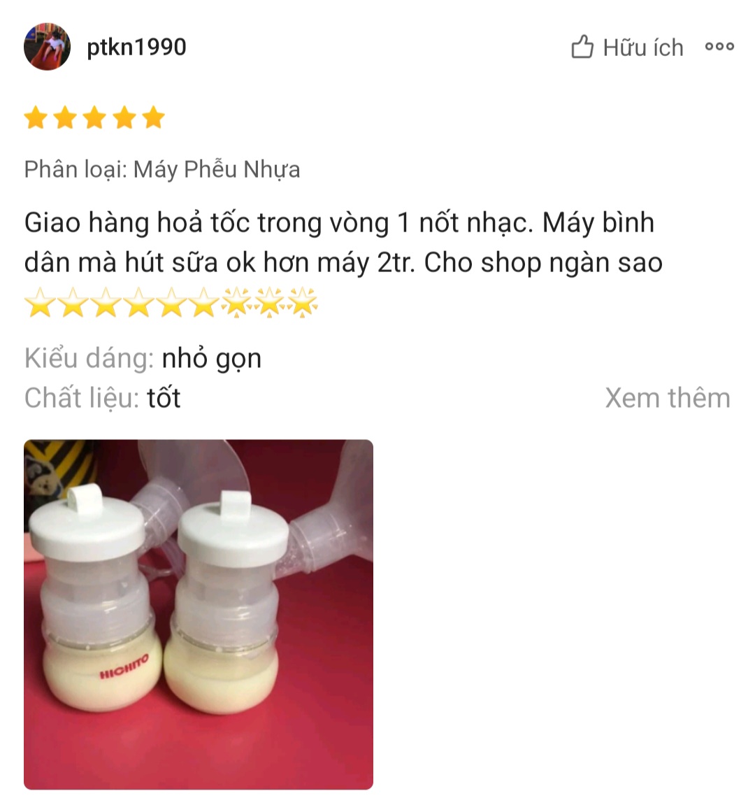 (1 ĐỔI 1) Máy Hút Sữa Điện Đôi HICHITO NHẬT BẢN (TÍCH ĐIỆN-PHỄU SILLICON)