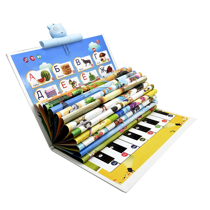 ◑◑ Russian Language Reading E-book Toys for Children Learning Interactive Reading Voice Book Kids Study Early Educational Gift