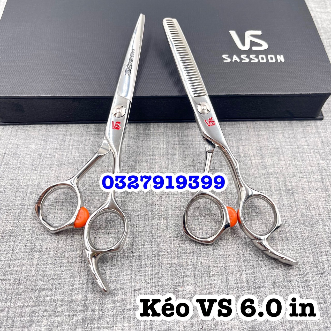 Vs Sassoon Hair Cutting Scissors Vs 6.0 Genuine Printed Japanese Steel S440C Hardness 62Hrc Comfortable Handle Professional Hair Cutting & Trimming Scissors