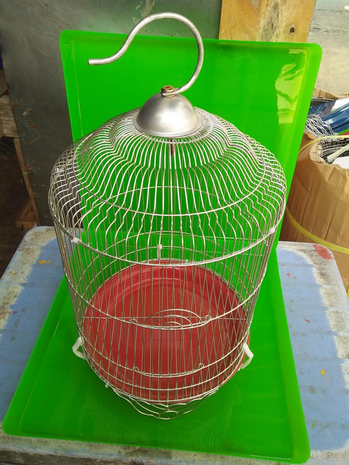 Lồng kẽm tròn nuôi chim sâu (  25x 33 cm )