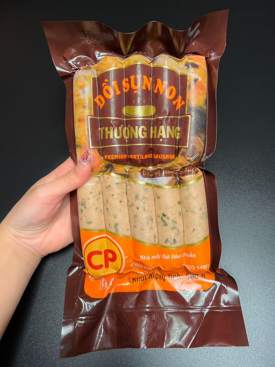 Dồi sụn non thượng hạng - làm từ thịt tươi cp