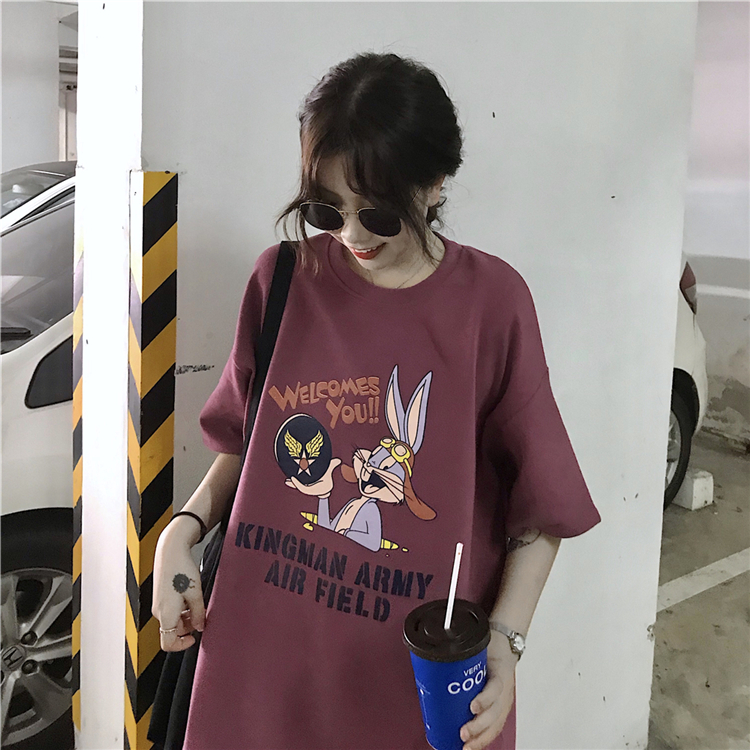 Áo Thun Nữ Form Rộng Giấu Quần Rabbit Air