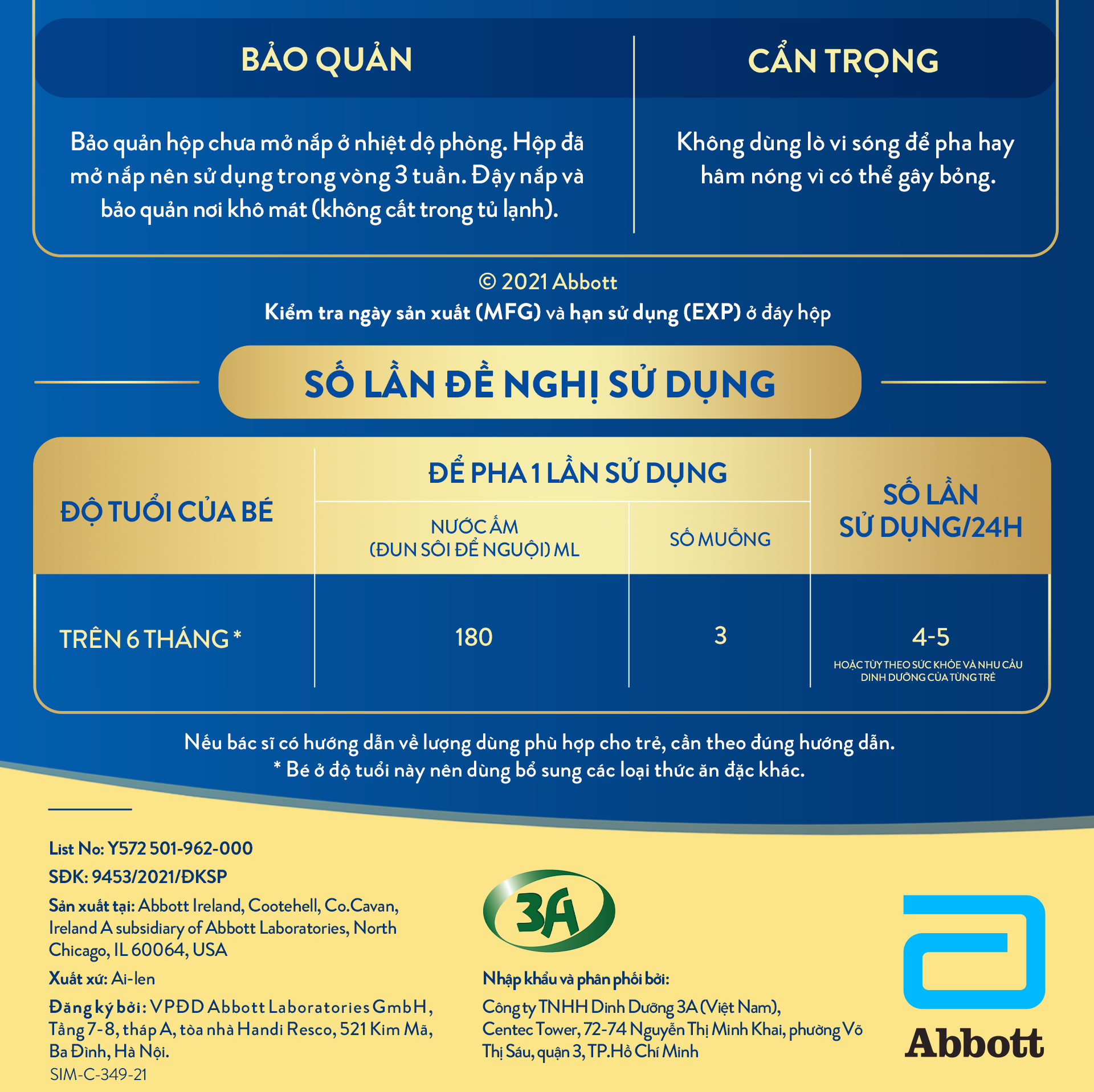 [Date 11.2024] Sữa bột Similac 5G lon số 2 Lon 900g
