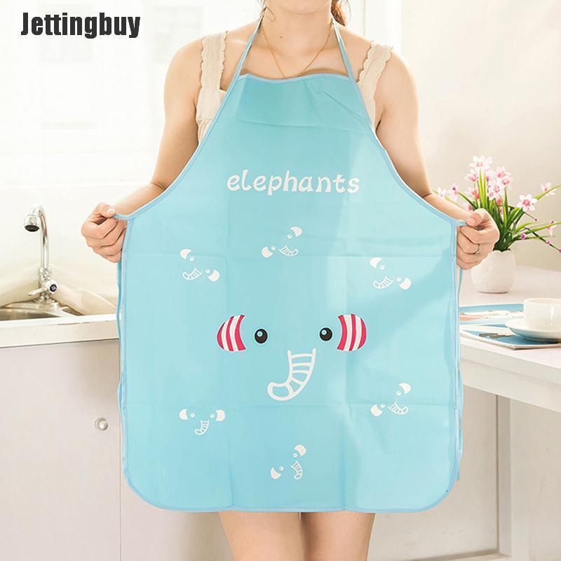 Jettingbuy Home Women Waterproof Cute Cartoon Kitchen Restaurant Cooking Bib Apron Aprons