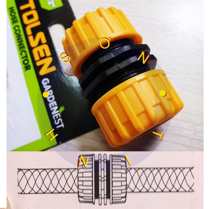 57118 đầu nối ống 1/2" tolsen