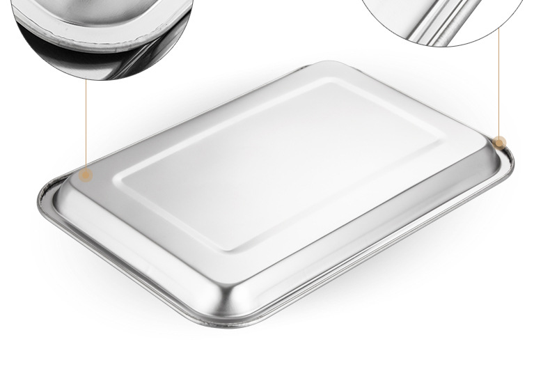 Khay inox đựng thức ăn 20x30