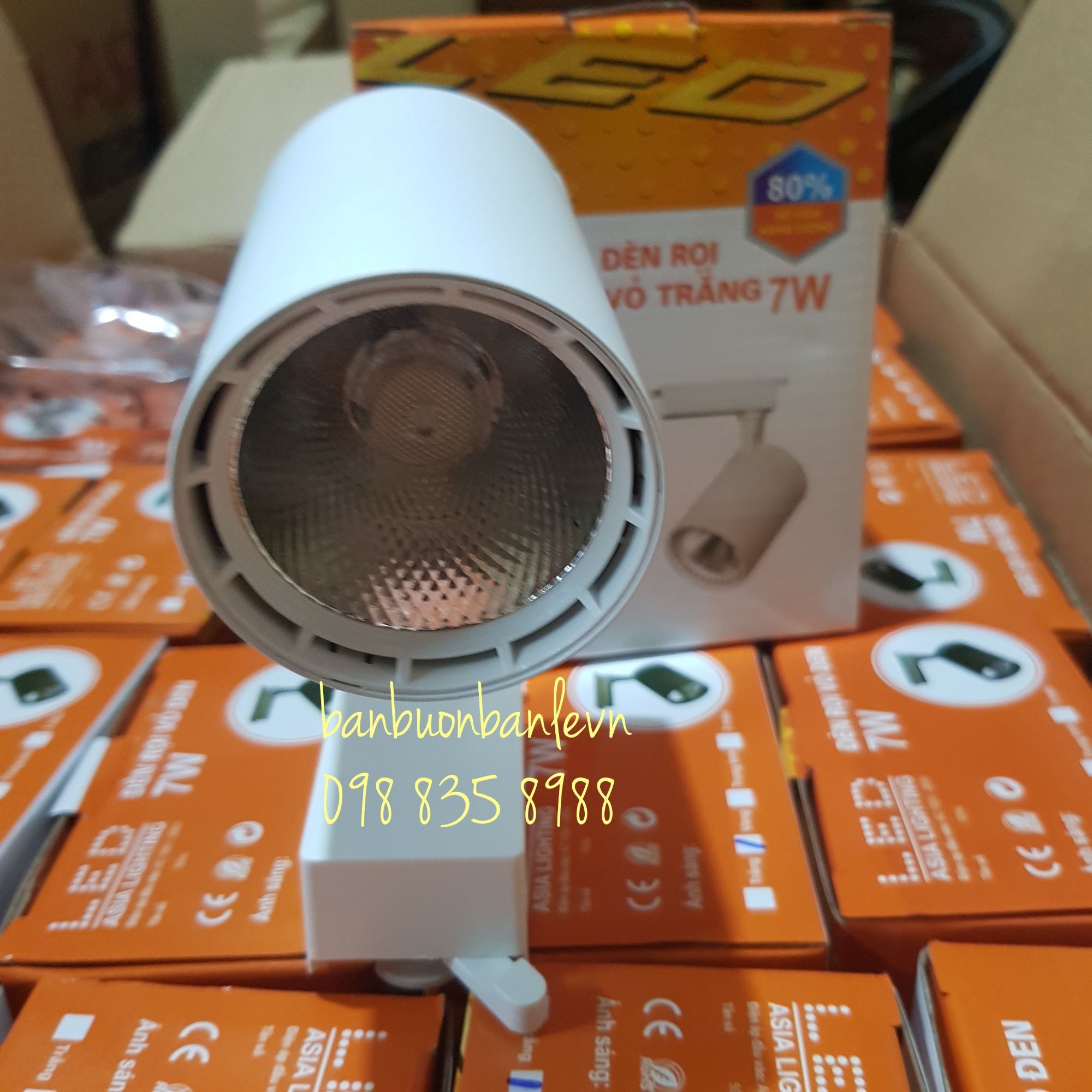 Đèn rọi ray 7w vỏ trắng ASIA