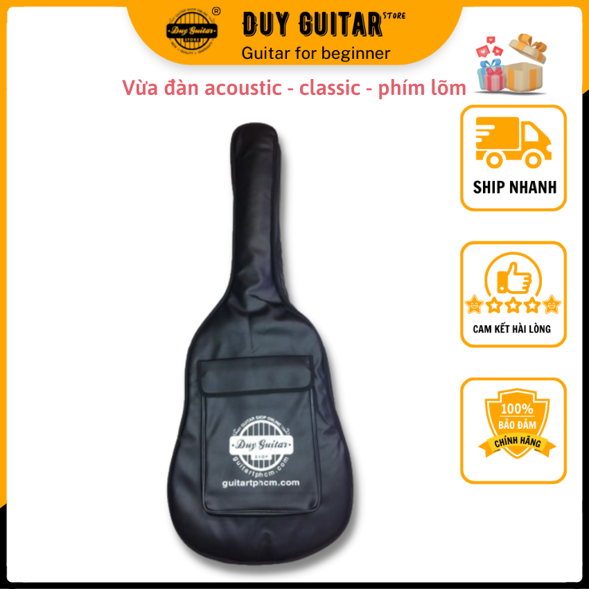 Guitar bag full size 3 layer single guitar store đựng medium classic guitar and acoustic guitar accessories Price good