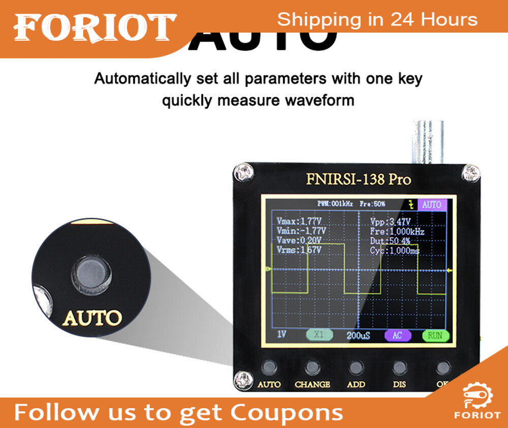Foriot FNIRSI-138 PRO Handheld Digital Oscilloscope without battery