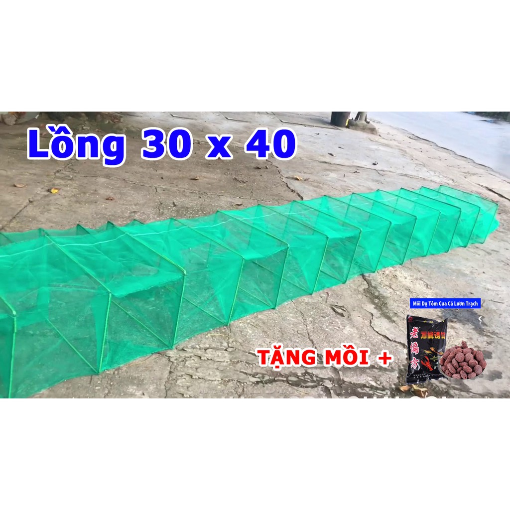 Lồng bát quái 30 x 40 dài 7m + tặng mồi bắt tôm lươn cá siêu nhậy