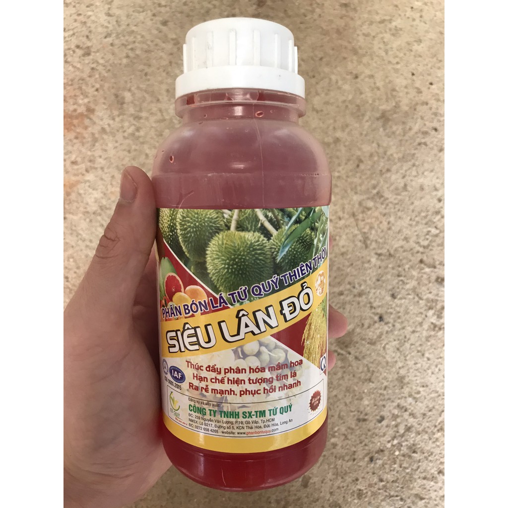 PHÂN BÓN LÁ TỨ QUÝ SIÊU LÂN ĐỎ 500ML