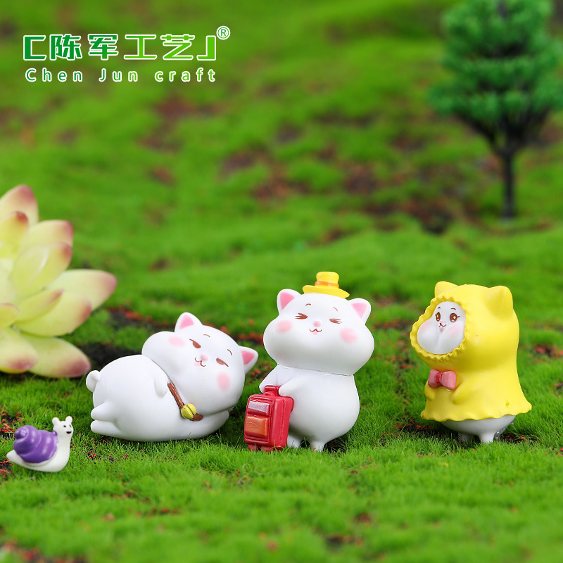 Phụ kiện trang trí tiểu cảnh: mèo daisy