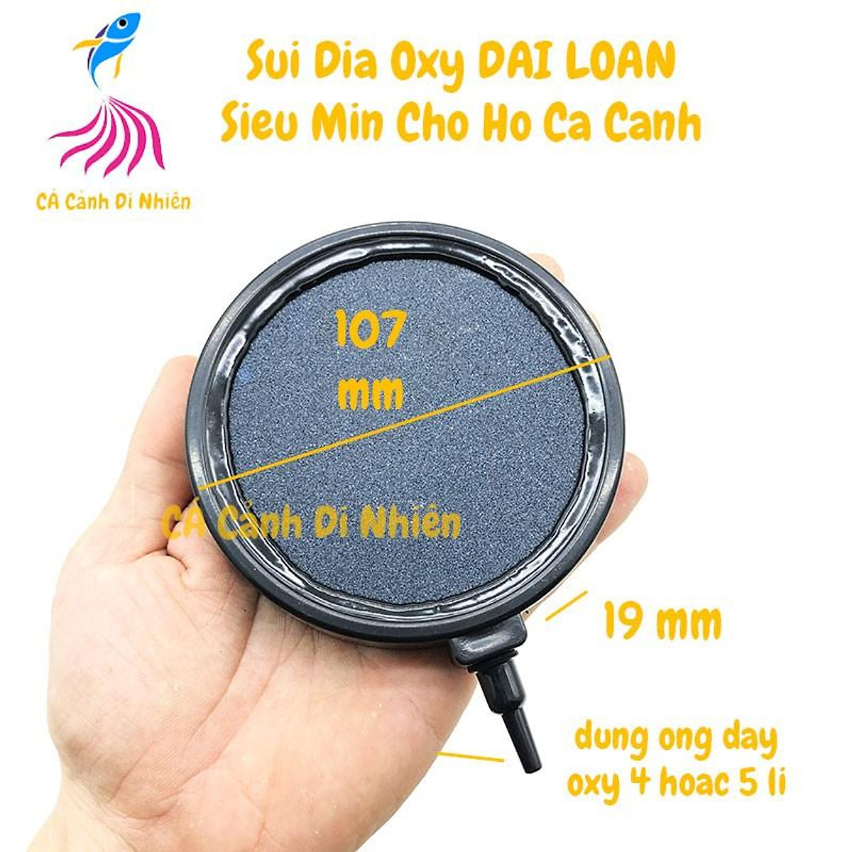 Sủi đĩa oxy đài loan siêu mịn đường kính 10 cm cho hồ cá cảnh