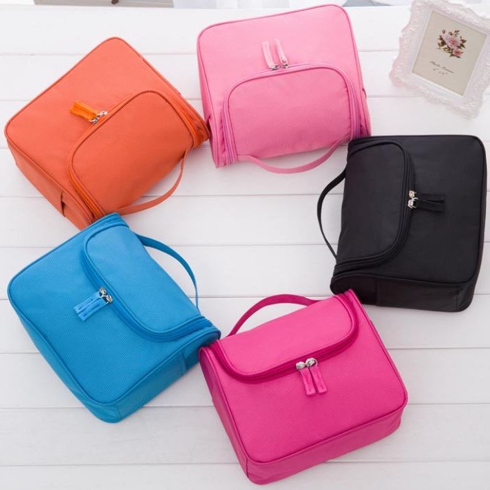 Bag cosmetic portable with hangers Smart (nhiều màu)-[cosmetic bags, cosmetics, cosmetic bag travel mini, túi page điểm, túi phụ kiện makeup, túi dồ cá nhận, túi đựng đồ lót]